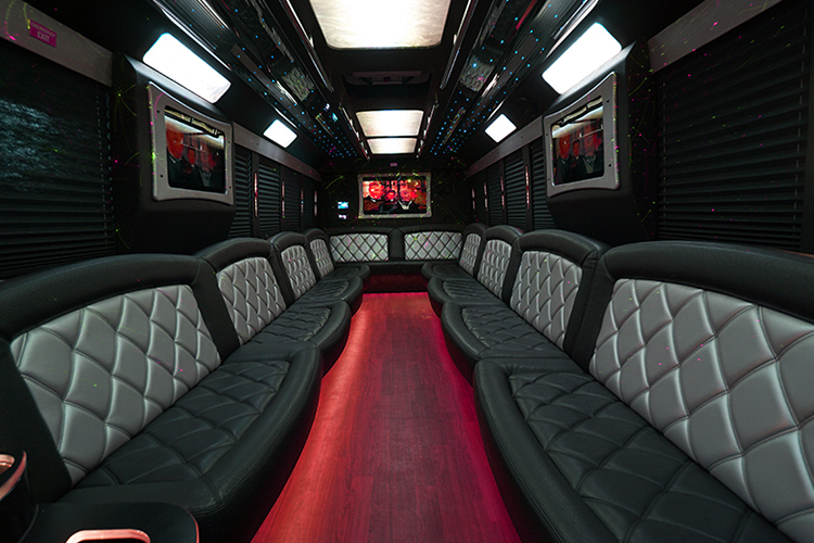 34 passenger party bus interior